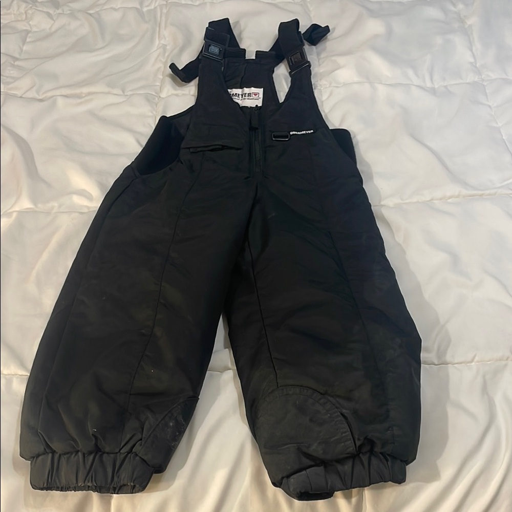 Retro Ski Bibs. Kids. Obermeyer 3. Black.